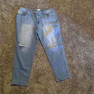 Stylish Blue Distressed Women Jeans